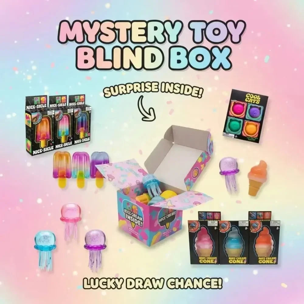 Squishy Mystery Box , Slow Rising Fidget Toys Set, Stress Relief Sensory Squeeze Toy, Anti-Anxiety Gift for Kids Adults